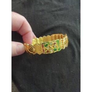 Goomar Indian‎ Bridal Wedding Bracelet With Gold Tones